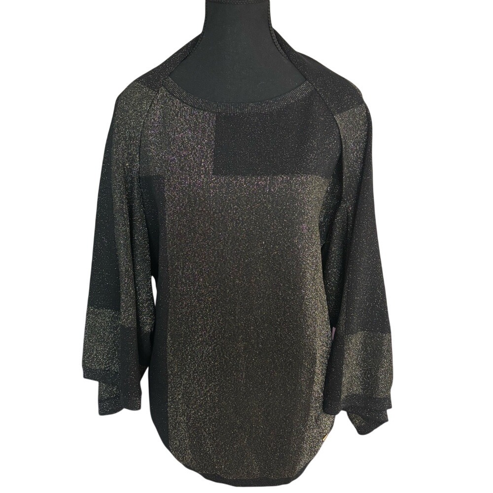 Escada Black and Gold Block Sleeveless Sweater and Matching Shrug Size M 💐